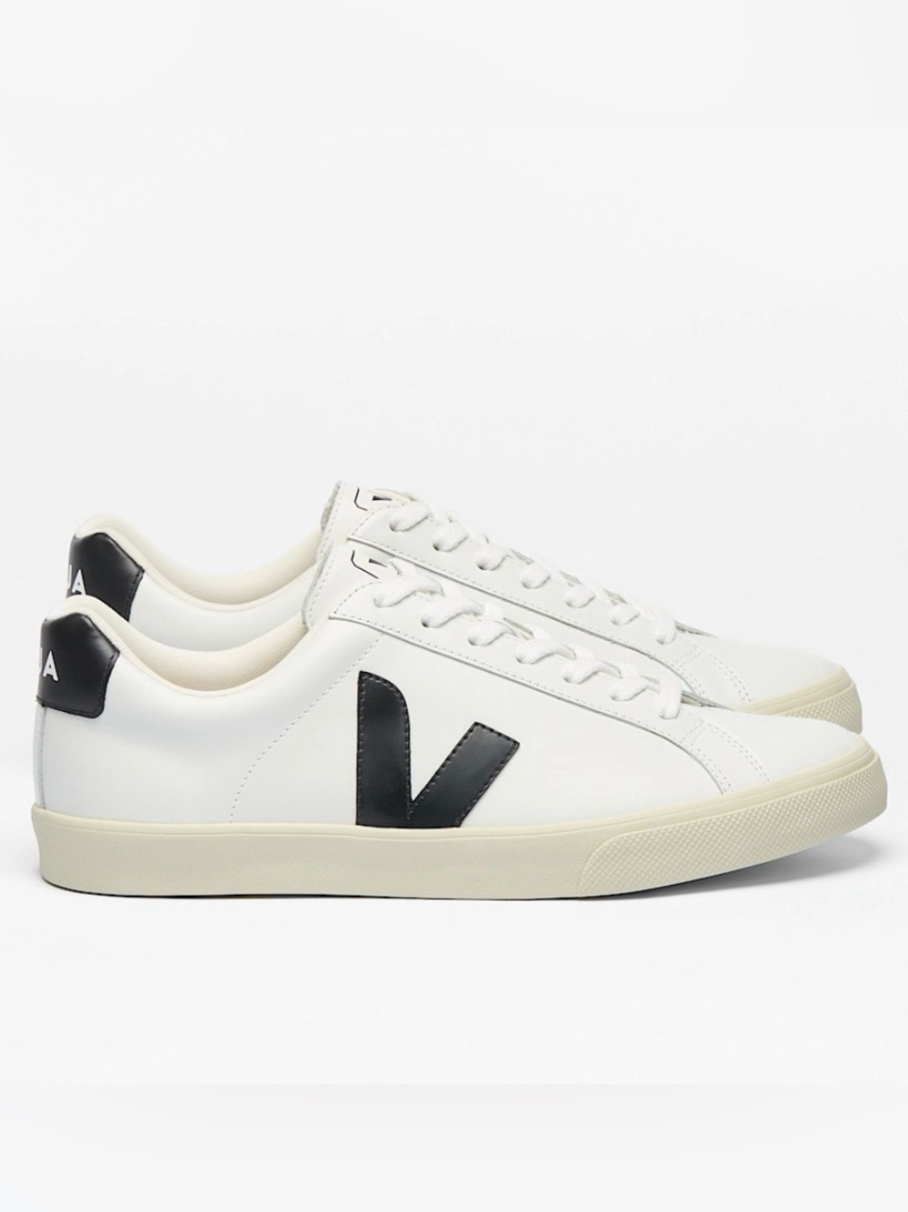 Veja Women’s Esplar Leather White Black Sneakers Sz 9 Sustainable Tennis Minimal
